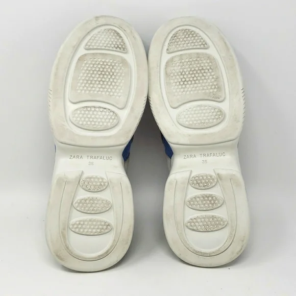 Zara Fashion Sneakers Suede Athletic Shoes Size 38 US 7.5 - Picture 9 of 12